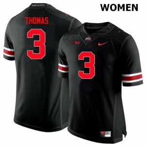 Women's Ohio State Buckeyes #3 Michael Thomas Black Nike NCAA Limited College Football Jersey Anti-slip NZL6344JU